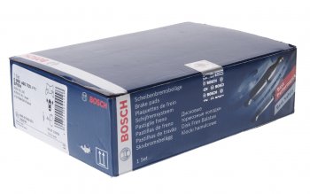 2 399 р. Колодки тормозные передние (датчик износа) (4шт.) BOSCH Audi 80 B3 седан (1986-1991)  с доставкой в г. Майкоп. Увеличить фотографию 2