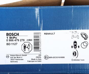 8 499 р. Диск тормозной NISSAN Note (05-12) RENAULT Megane (02-09) задний (1шт.) BOSCH BOSCH 0986479278  с доставкой в г. Майкоп. Увеличить фотографию 4
