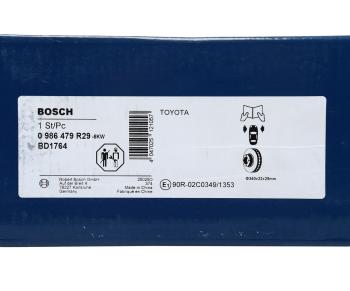 7 649 р. Диск тормозной TOYOTA Land Cruiser (J200) (08-15) LEXUS LX570 передний (1шт.) BOSCH BOSCH 0986479r29  с доставкой в г. Майкоп. Увеличить фотографию 7