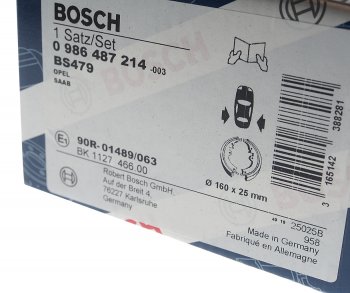 2 099 р. Колодки тормозные задние барабанные (4шт.) BOSCH Opel Astra F седан рестайлинг (1994-1998)  с доставкой в г. Майкоп. Увеличить фотографию 4
