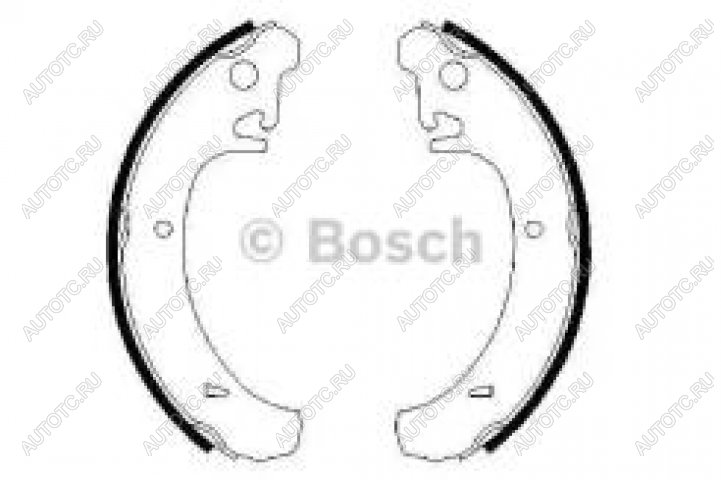 2 169 р. Колодки тормозные задние барабанные 4шт. BOSCH Лада 2108 (1984-2003)  с доставкой в г. Майкоп
