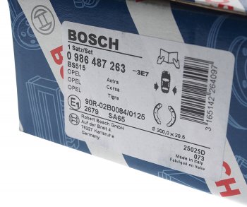 1 399 р. Колодки тормозные задние барабанные (4шт.) BOSCH Opel Corsa C (2000-2006)  с доставкой в г. Майкоп. Увеличить фотографию 4