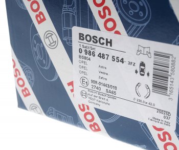 3 199 р. Колодки тормозные задние барабанные 4шт. BOSCH Opel Vectra C лифтбэк дорестайлинг (2002-2006)  с доставкой в г. Майкоп. Увеличить фотографию 3