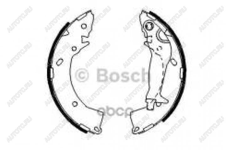 3 279 р. Колодки тормозные задние барабанные (4шт.) BOSCH Hyundai Getz TB хэтчбэк 5 дв. дорестайлинг (2002-2005)  с доставкой в г. Майкоп
