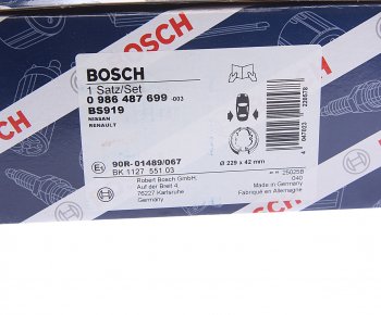2 689 р. Колодки тормозные задние барабанные (4шт.) BOSCH Renault Kangoo KC 1- дорестайлинг (1997-2003)  с доставкой в г. Майкоп. Увеличить фотографию 4