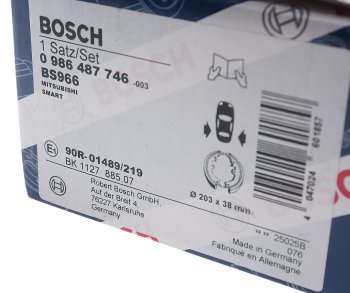 1 979 р. Колодки тормозные задние барабанные 4шт. BOSCH Mitsubishi Lancer 10 CY седан дорестайлинг (2007-2010)  с доставкой в г. Майкоп. Увеличить фотографию 4