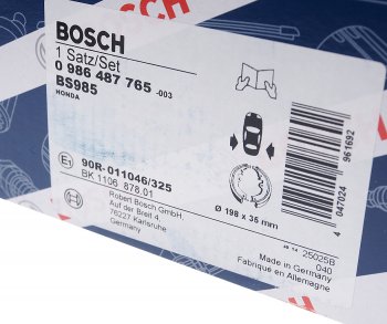 2 799 р. Колодки тормозные задние (4шт.) стояночного тормоза BOSCH Honda CR-V RW,RT дорестайлинг (2016-2020)  с доставкой в г. Майкоп. Увеличить фотографию 4