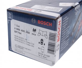 1 639 р. Колодки тормозные задние (4шт.) BOSCH Mercedes-Benz E-Class W210 дорестайлинг универсал (1996-1999)  с доставкой в г. Майкоп. Увеличить фотографию 3