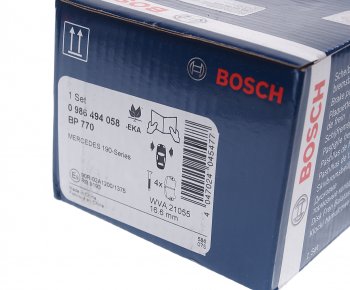 2 199 р. Колодки тормозные передние (4шт.) BOSCH Mercedes-Benz C-Class W201 седан (1982-1992)  с доставкой в г. Майкоп. Увеличить фотографию 3