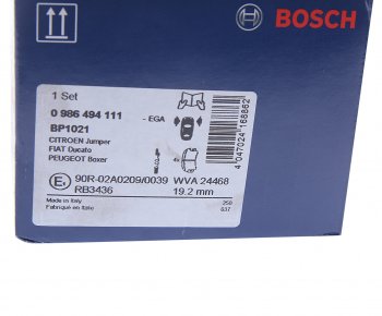 4 999 р. Колодки тормозные передние (4шт.) BOSCH CITROEN Jumpy дорестайлинг (2007-2013)  с доставкой в г. Майкоп. Увеличить фотографию 4