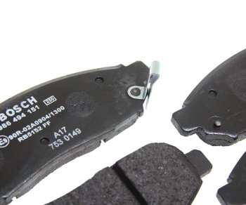 3 169 р. Колодки тормозные передние (4шт.) BOSCH Nissan Navara 2 D40 дорестайлинг (2004-2010)  с доставкой в г. Майкоп. Увеличить фотографию 2