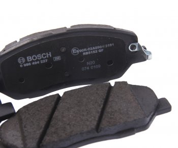 3 899 р. Колодки тормозные передние (4шт.) BOSCH Hyundai Santa Fe CM дорестайлинг (2006-2009)  с доставкой в г. Майкоп. Увеличить фотографию 2