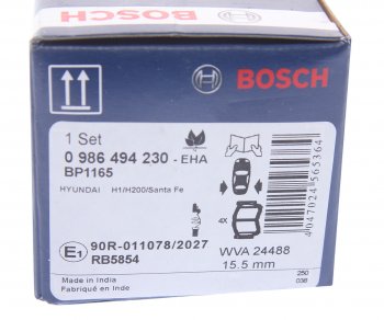 3 189 р. Колодки тормозные задние (4шт.) BOSCH Hyundai Santa Fe CM дорестайлинг (2006-2009)  с доставкой в г. Майкоп. Увеличить фотографию 4