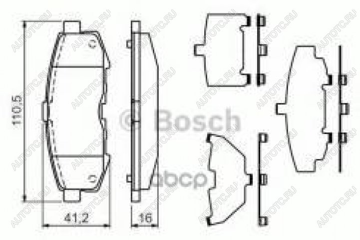3 199 р. Колодки тормозные задние (4шт.) BOSCH Mazda MPV LY рестайлинг (2008-2016)  с доставкой в г. Майкоп