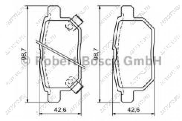2 599 р. Колодки тормозные задние (4шт.) BOSCH Toyota Auris E150 хэтчбэк 5 дв. дорестайлинг (2006-2010)  с доставкой в г. Майкоп