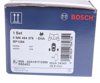 3 099 р. Колодки тормозные задние (4шт.) BOSCH Mazda CX-9 TC дорестайлинг (2015-2025)  с доставкой в г. Майкоп. Увеличить фотографию 4