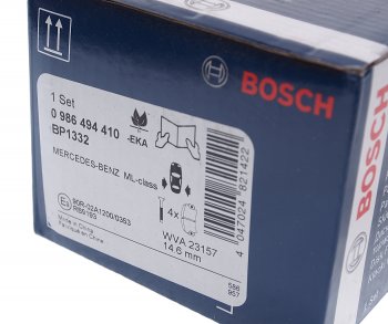 4 299 р. Колодки тормозные задние (4шт.) BOSCH Mercedes-Benz ML class W163 дорестайлинг (1997-2001)  с доставкой в г. Майкоп. Увеличить фотографию 3