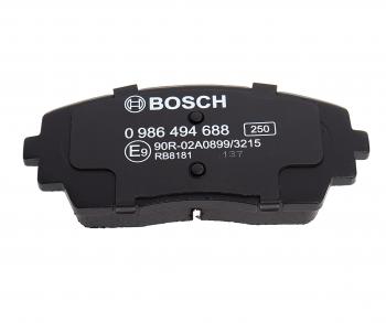 3 279 р. Колодки тормозные передние (4шт.) BOSCH KIA Picanto 2 TA хэтчбэк 5 дв. дорестайлинг (2011-2015)  с доставкой в г. Майкоп. Увеличить фотографию 3