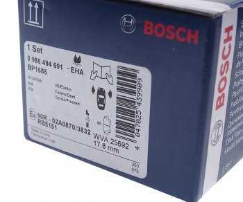 2 159 р. Колодки тормозные (4шт.) BOSCH KIA Ceed 3 CD хэтчбэк (2018-2025)  с доставкой в г. Майкоп. Увеличить фотографию 3