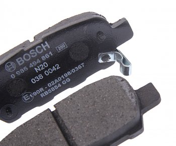 1 239 р. Колодки тормозные задние (4шт.) BOSCH INFINITI FX37 S51 дорестайлинг (2008-2011)  с доставкой в г. Майкоп. Увеличить фотографию 2