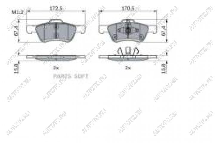 4 999 р. Колодки тормозные передние (4шт.) BOSCH Ford Maverick TM1 рестайлинг, 5 дв. (2004-2007)  с доставкой в г. Майкоп