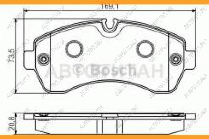4 399 р. Колодки тормозные передние (4шт.) BOSCH Volkswagen LT 2D (1996-2006)  с доставкой в г. Майкоп