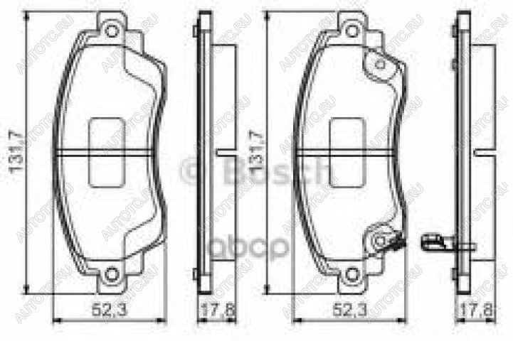 2 799 р. Колодки тормозные передние (4шт.) BOSCH Toyota Corolla E110 универсал дорестайлинг (1997-2000)  с доставкой в г. Майкоп