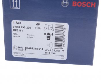 2 979 р. Колодки тормозные передние (4шт.) BOSCH Ford Mondeo Mk3,BWY дорестайлинг, универсал (2000-2003)  с доставкой в г. Майкоп. Увеличить фотографию 4