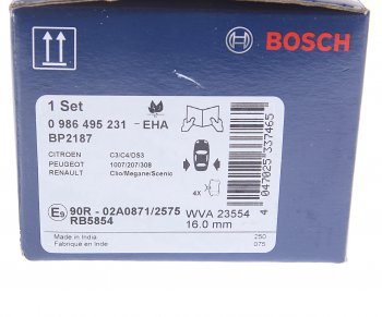 1 659 р. Колодки тормозные задние (4шт.) BOSCH CITROEN C8 (2002-2014)  с доставкой в г. Майкоп. Увеличить фотографию 4