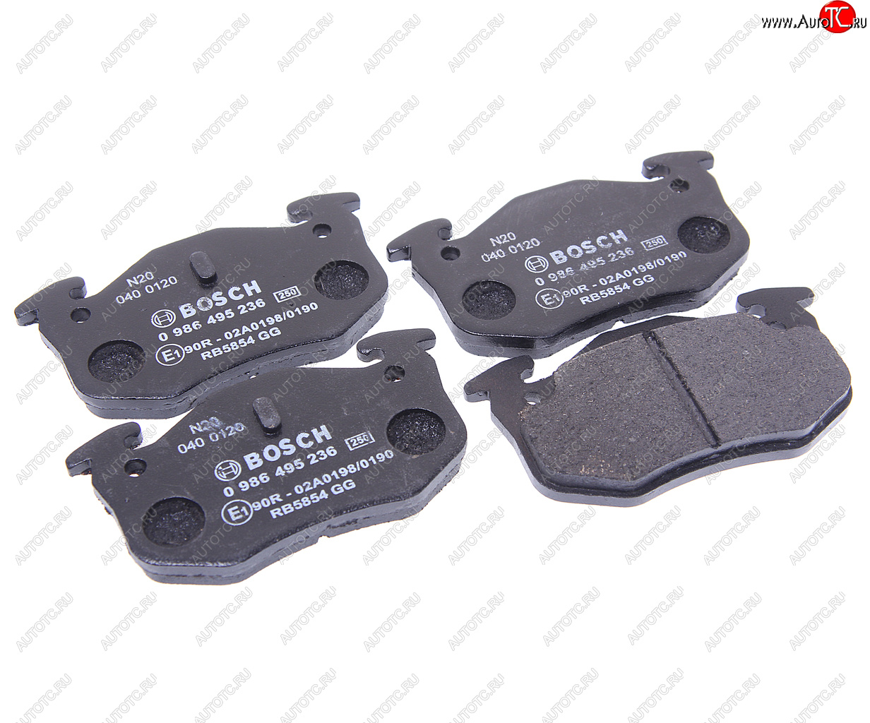829 р. Колодки тормозные задние (4шт.) BOSCH Peugeot 206 хэтчбэк 3 дв. 2AC рестайлинг (2003-2009)  с доставкой в г. Майкоп