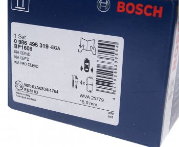 1 999 р. Колодки тормозные задние (4шт.) BOSCH KIA Ceed 2 JD дорестайлинг универсал (2012-2016)  с доставкой в г. Майкоп. Увеличить фотографию 3