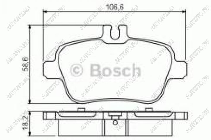 2 299 р. Колодки тормозные задние (4шт.) BOSCH Mercedes-Benz B-Class W246/T246 хэтчбэк (2011-2018)  с доставкой в г. Майкоп