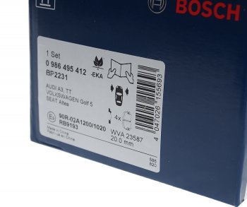 2 799 р. Колодки тормозные передние (4шт.) BOSCH Volkswagen Passat B6 универсал (2005-2010)  с доставкой в г. Майкоп. Увеличить фотографию 4