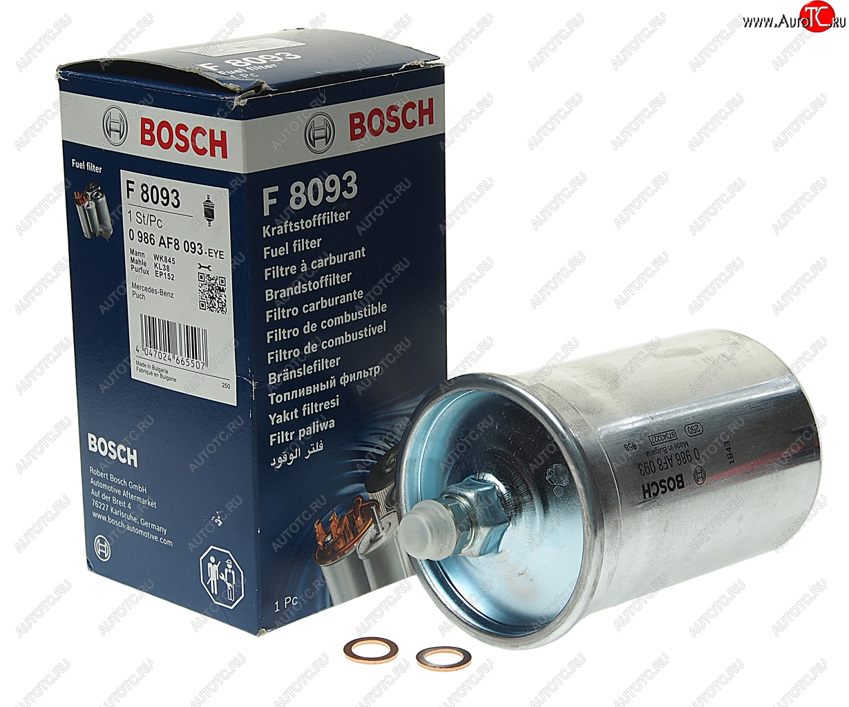 1 579 р. Фильтр топливный MERCEDES C (W201,W202),E (W124,W123),S (W126) BOSCH BOSCH 0986af8093  с доставкой в г. Майкоп