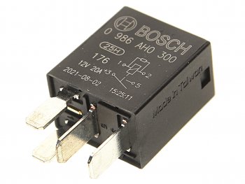 399 р. Реле электромагнитное 12V 4-х контактное 20А замыкающее с резистором BOSCH BOSCH 0986ah0300  с доставкой в г. Майкоп. Увеличить фотографию 1