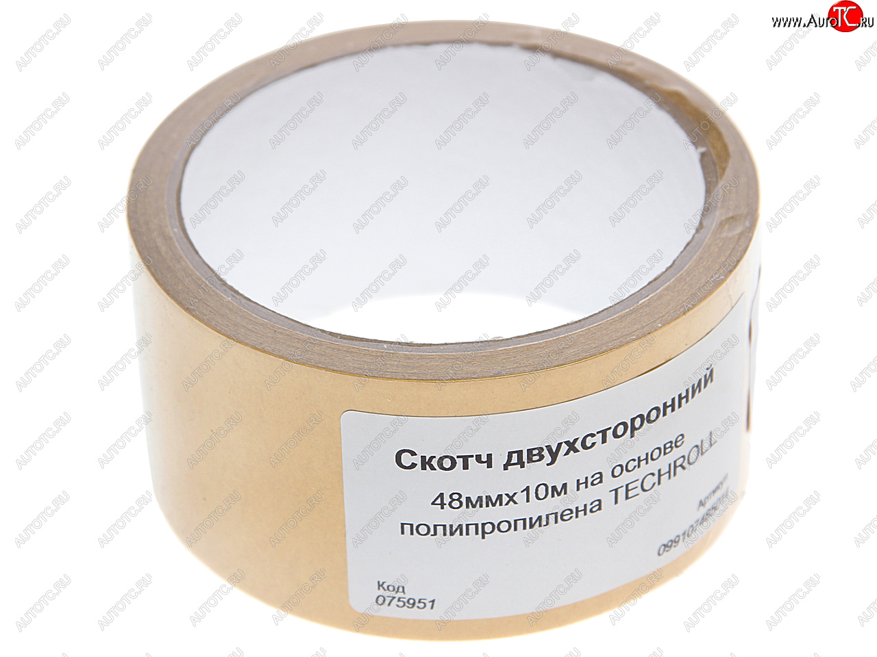 131 р. Скотч двухсторонний 48ммх10м на основе полипропилена TECHROLL TECHROLL 099107485014  с доставкой в г. Майкоп