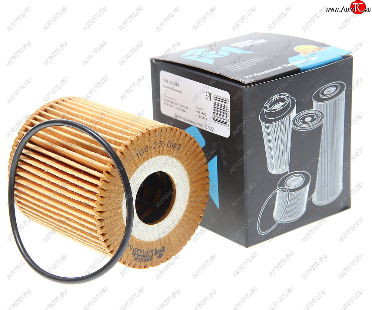 168 р. Фильтр масляный VOLVO S60,S80,XC70 (00-),XC70 2 (07-),V70 2 (00-) MEGAPOWER MEGAPOWER 100-23-049  с доставкой в г. Майкоп