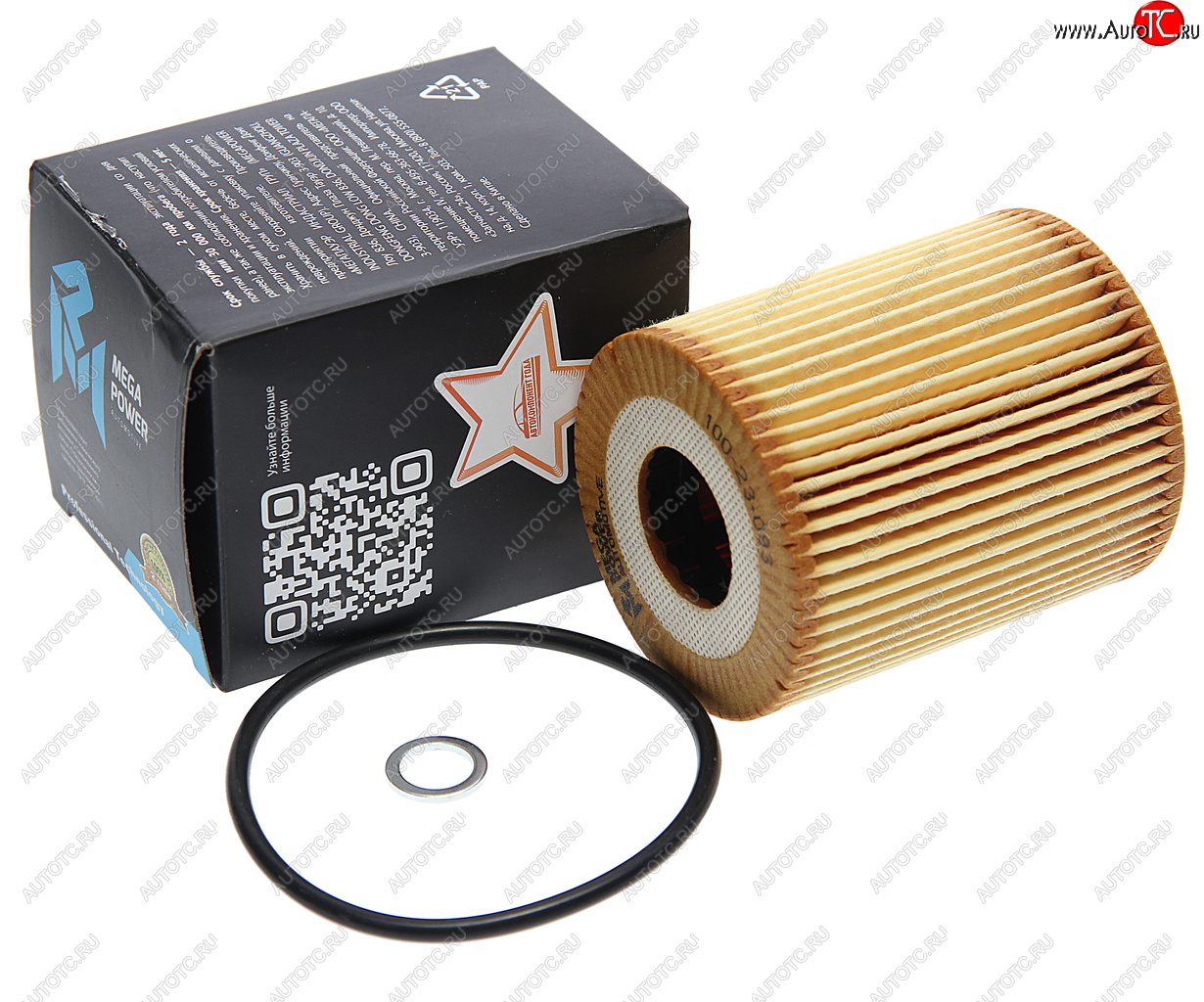 185 р. Фильтр масляный BMW 3 (E46),5 (E39),7 (E38),X5 (E53) LAND ROVER Range Rover 3 (02-)(DTDI) MEGAPOWER MEGAPOWER 100-23-093  с доставкой в г. Майкоп