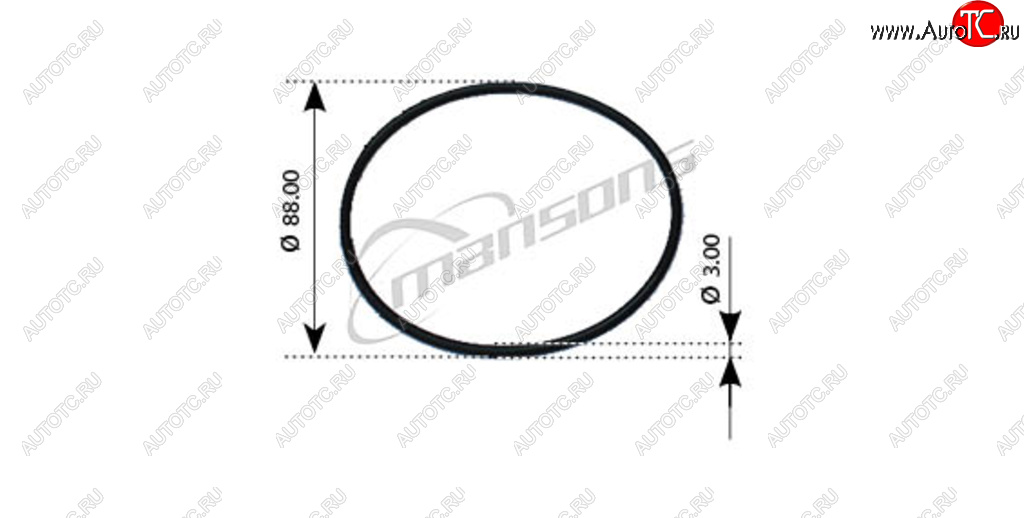 13 р. Кольцо уплотнительное VOLVO F10,FH12,FH16,FM10,FM12,NH12 компрессора MANSONS MANSONS 100.540  с доставкой в г. Майкоп