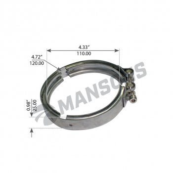 949 р. Хомут глушителя SCANIA 3,4,P,R,T series MANSONS MANSONS 100.667  с доставкой в г. Майкоп. Увеличить фотографию 1