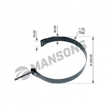 669 р. Хомут SCANIA баллона воздушного MANSONS MANSONS 100.669  с доставкой в г. Майкоп. Увеличить фотографию 1