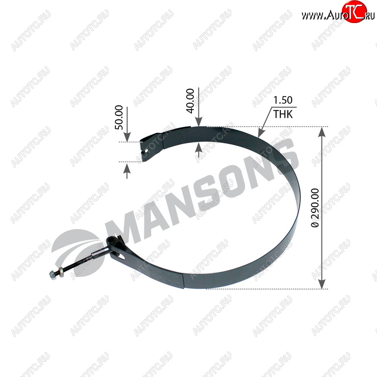 669 р. Хомут SCANIA баллона воздушного MANSONS MANSONS 100.669  с доставкой в г. Майкоп