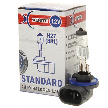 162 р. Лампа 12V H27(881) 27W PGJ13 3200К Standard XENITE XENITE 1007007  с доставкой в г. Майкоп. Увеличить фотографию 1