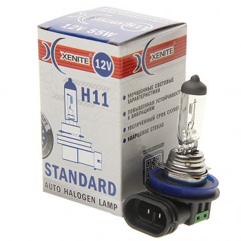 223 р. Лампа 12V H11 55W PGJ19-2 3200К Standard XENITE XENITE 1007011  с доставкой в г. Майкоп. Увеличить фотографию 1