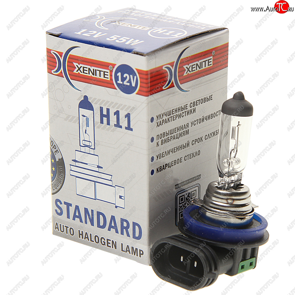 223 р. Лампа 12V H11 55W PGJ19-2 3200К Standard XENITE XENITE 1007011  с доставкой в г. Майкоп