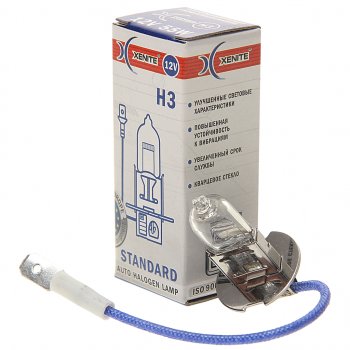 63 р. Лампа 12V H3 55W РK22s 3200К Standard XENITE XENITE 1007012  с доставкой в г. Майкоп. Увеличить фотографию 1