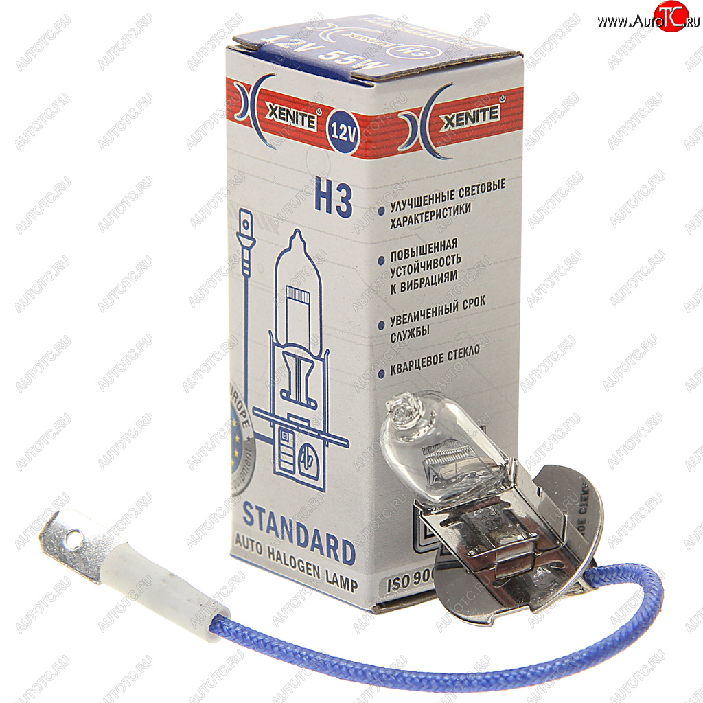 63 р. Лампа 12V H3 55W РK22s 3200К Standard XENITE XENITE 1007012  с доставкой в г. Майкоп