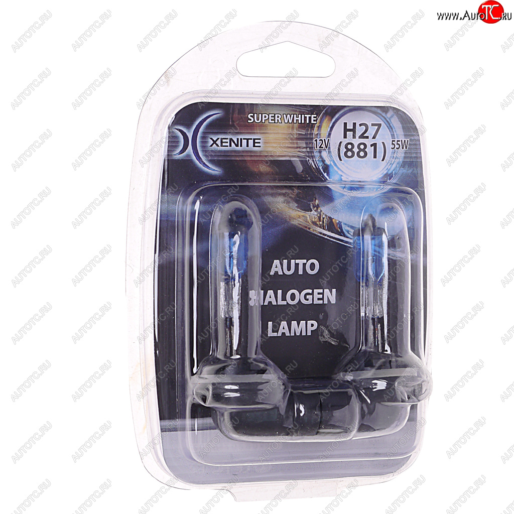 469 р. Лампа 12V H27(881) 27W PGJ13 +30% 4000К блистер (2шт.) Super White XENITE XENITE 1007039  с доставкой в г. Майкоп