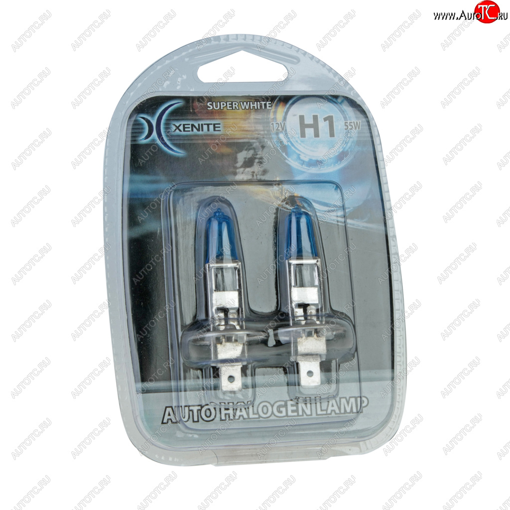 287 р. Лампа 12V H1 55W P14.5s +30% 4000К блистер (2шт.) Super White XENITE XENITE 1007042  с доставкой в г. Майкоп