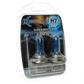 529 р. Лампа 12V H7 55W PX26d +30% 4000К блистер (2шт.) Super White XENITE XENITE 1007046  с доставкой в г. Майкоп. Увеличить фотографию 1
